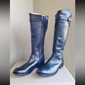 Frye Black Leather Tall Boots - Size 8